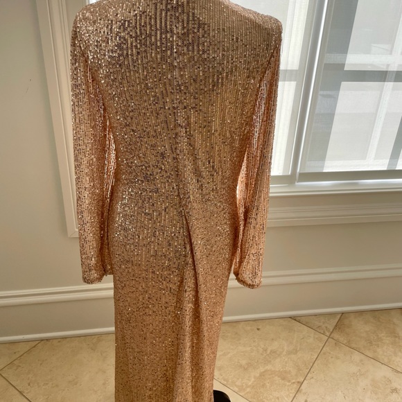 Ieena for Mac Duggal Sequin Knotted Midi Dress - Picture 6 of 11